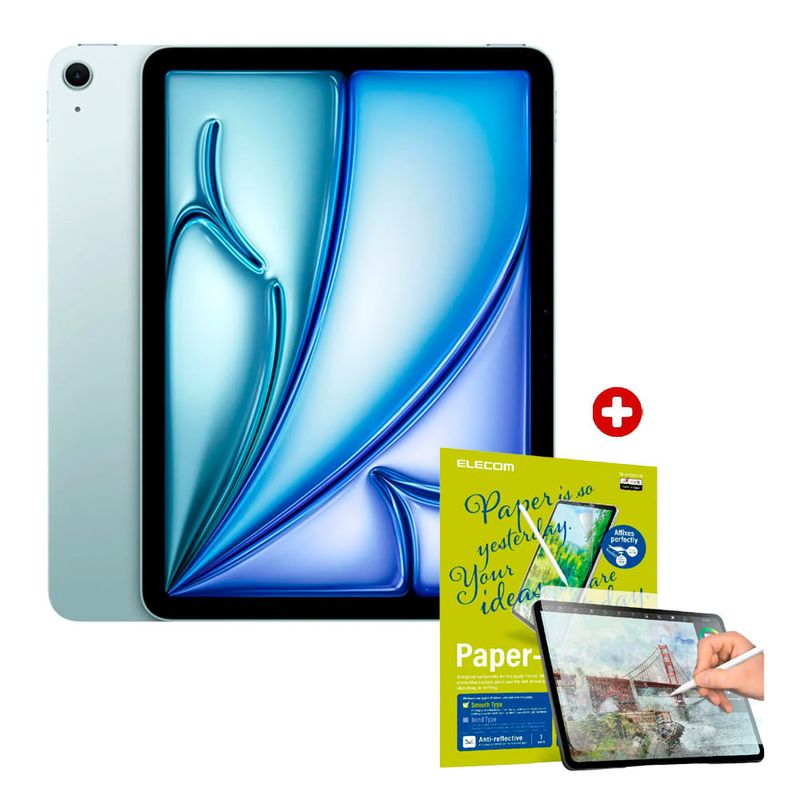 iPad Air 11” chip M3 Wi-Fi 128GB pantalla 11” + Mica Paperlike azul
