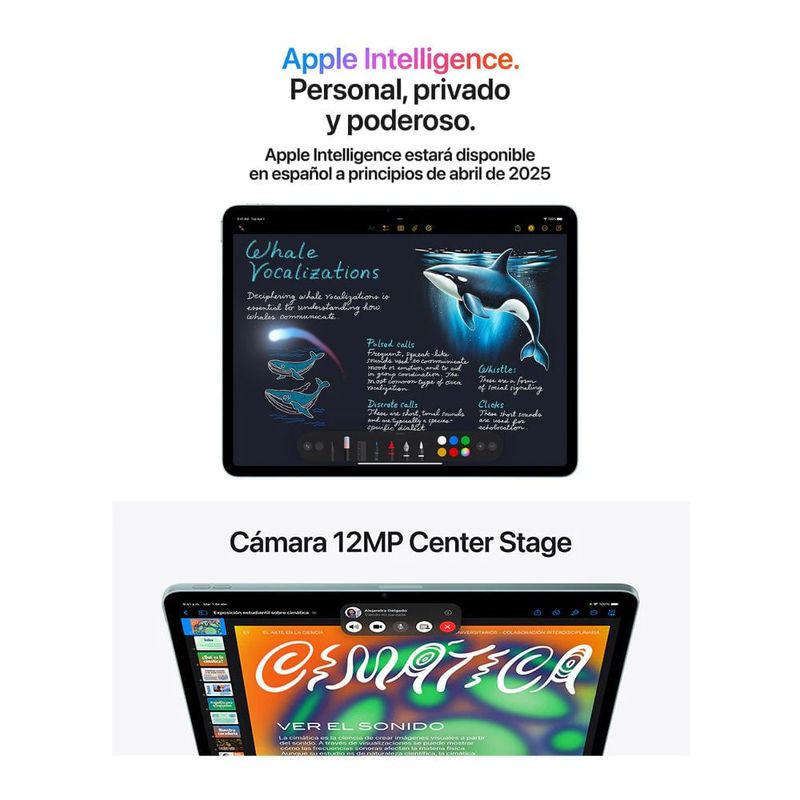 iPad Air 11” chip M3 Wi-Fi 128GB pantalla 11” + Mica Paperlike azul