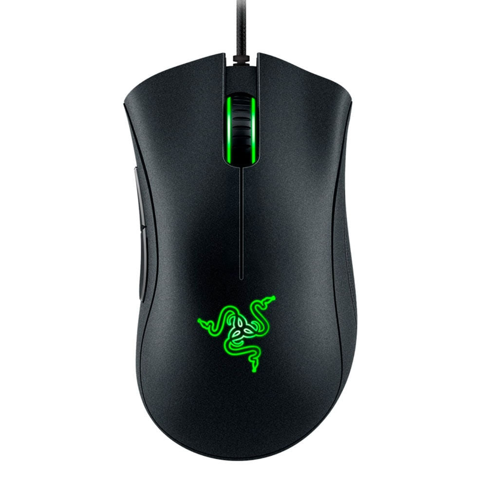 Mouse gamer Razer Deathadder Essential, 5 botones, 6400 dpi, luz verde, negro (reempacado)