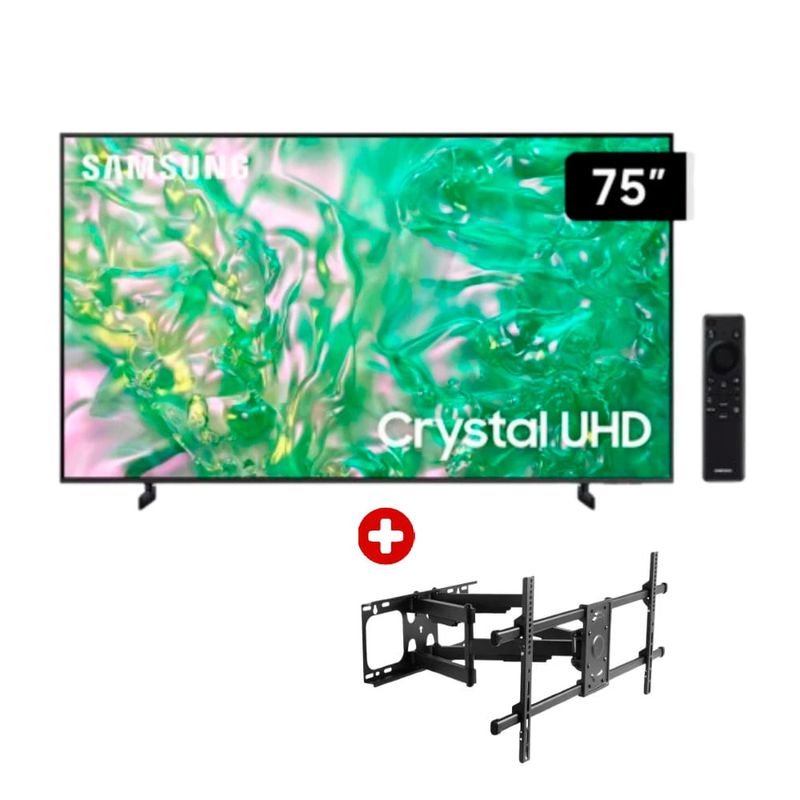 Smart TV Samsung 4K 75" Crystal Ultra HD Tizen 75DU8000G-Rack_1