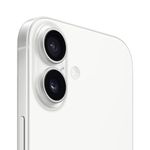 iPhone 17 5G 256GB, 8GB RAM, cámara trasera 48MP, frontal 18MP, 6.3", blanco, dorsal oblicuo primer plano