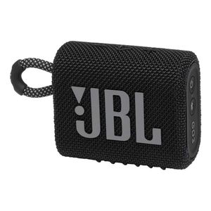 Reacondicionado: Parlante bluetooth JBL Go 3 potencia 4.2W, resistente al agua IP67, hasta 5 horas de reproducción, puerto de carga USB Tipo-C, negro