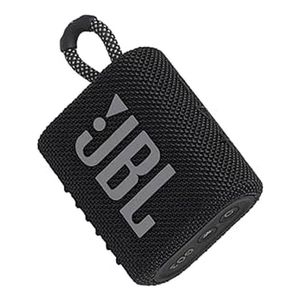 Reacondicionado: Parlante bluetooth JBL Go 3 potencia 4.2W, resistente al agua IP67, hasta 5 horas de reproducción, puerto de carga USB Tipo-C, negro