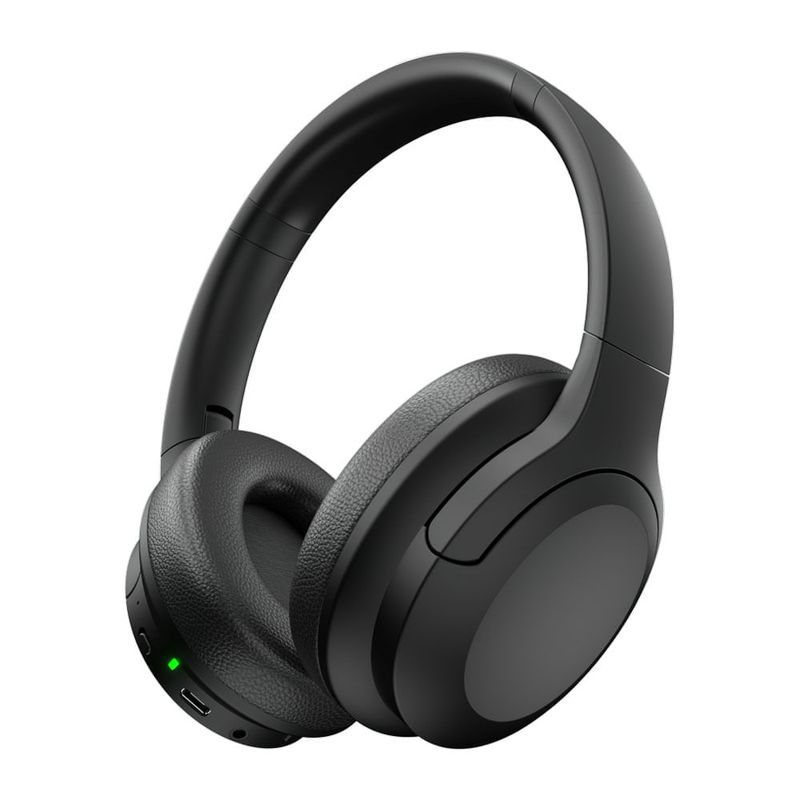 Audífonos bluetooth on ear Decibel Blackbeat Pro almohadillas acolchadas Negro Frontal-oblicuo