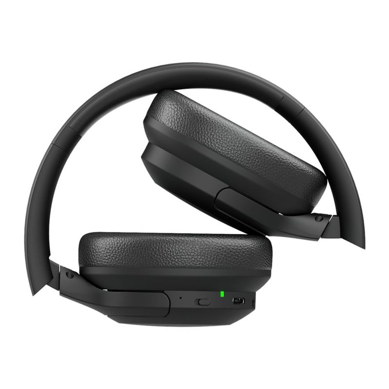 Audífonos bluetooth on ear Decibel Blackbeat Pro almohadillas acolchadas Negro Lateral