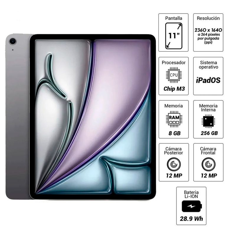 iPad Air 11" 2024 M3 256GB Wi-Fi Space Gray
