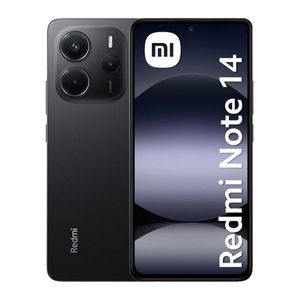Celular Xiaomi Redmi Note 14 4G 128GB, 6GB RAM, cámara principal 108MP, cámara frontal 20MP, 6.67", negro medianoche