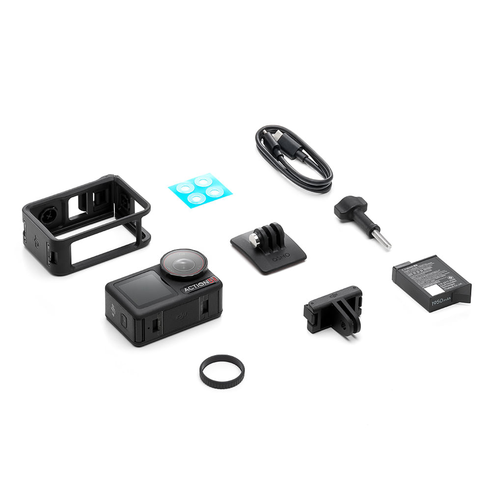 Cámara DJI Osmo Action 5 Pro Standar Combo 4K, 40MP, memoria 64GB, batería hasta 240 minutos, resistente al agua hasta 20 m sin carcasa, gris