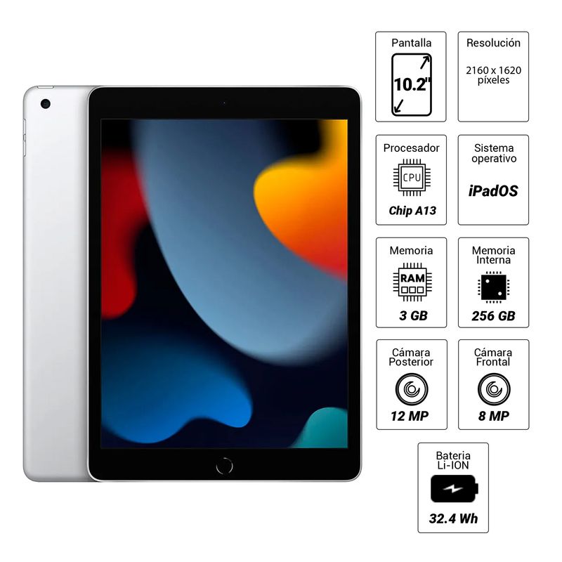 Tablet Apple iPad 9na Gen 256GB Gris