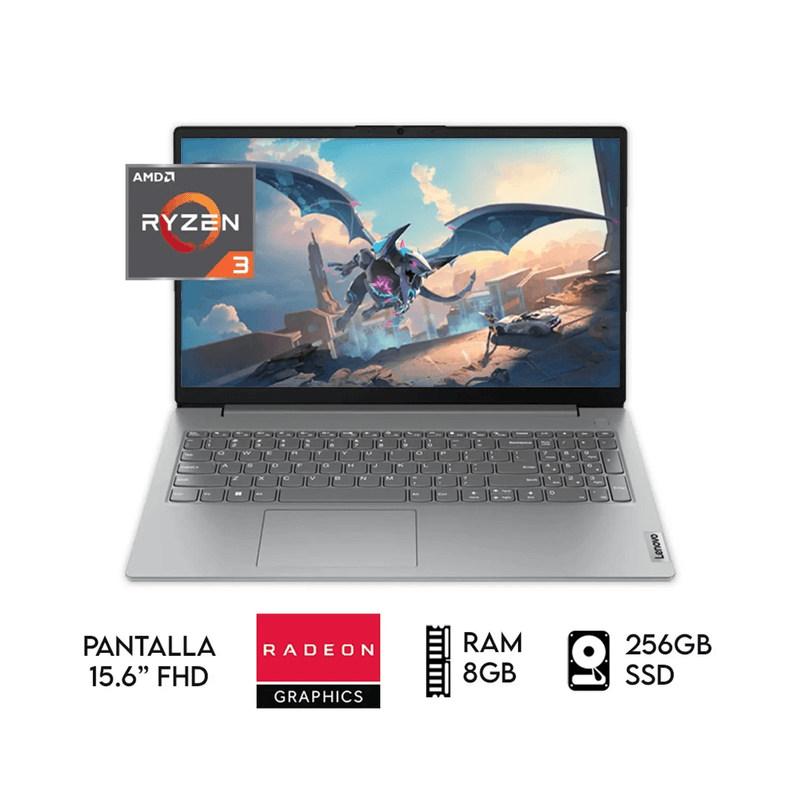 Laptop Lenovo V15 G4 AMN 256GB gris