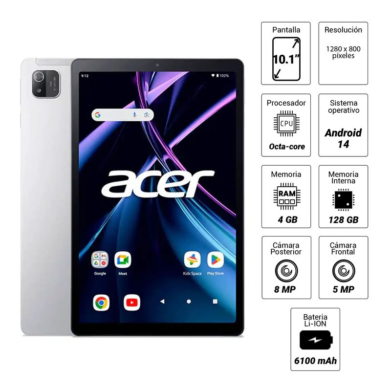 Tablet Acer A10-21-A81V 10.1" 128GB 4GB RAM