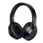 Audífonos bluetooth on ear Lenovo TH10 con almohadillas acolchadas negro frontal-oblicuo