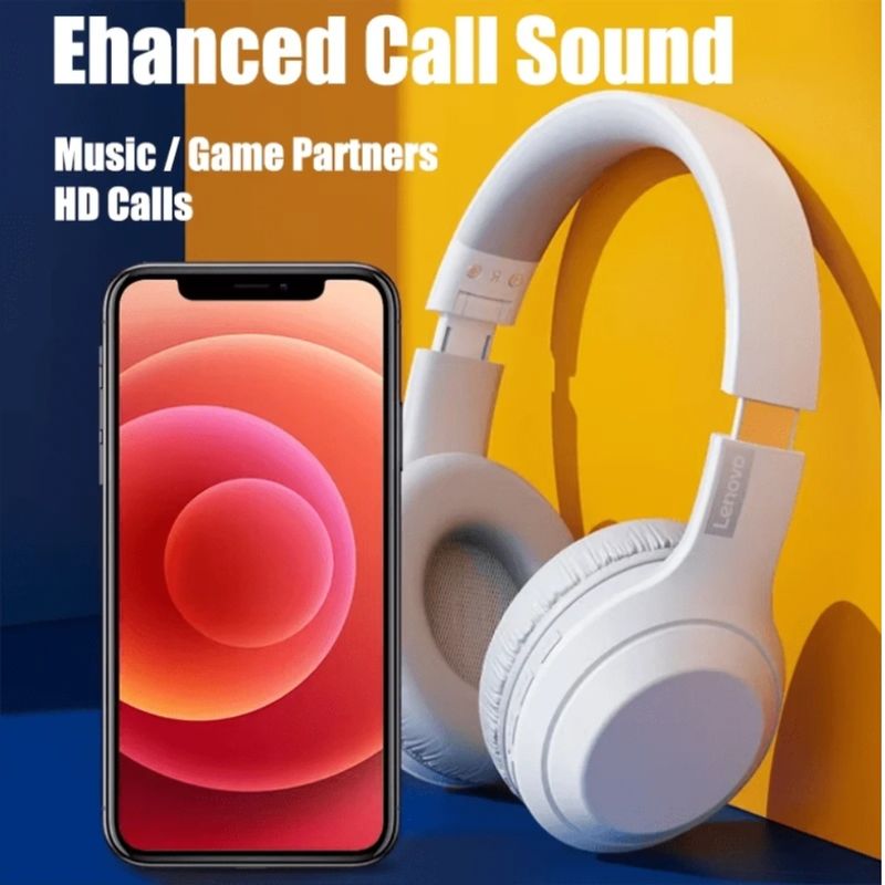 Audífonos Lenovo TH10 Bluetooth Over Ear blanco