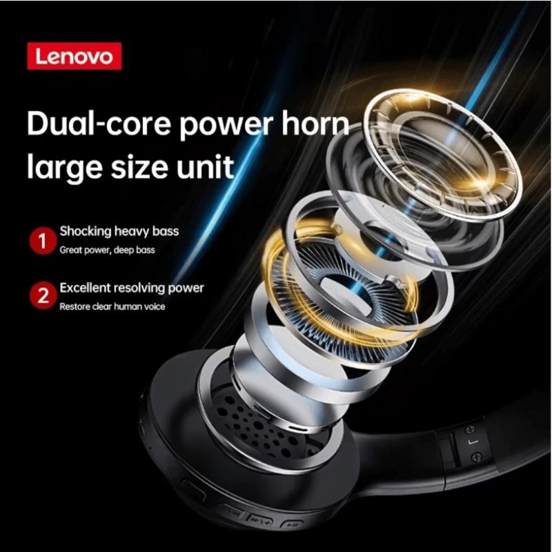 Audífonos Lenovo TH10 Bluetooth Over Ear blanco