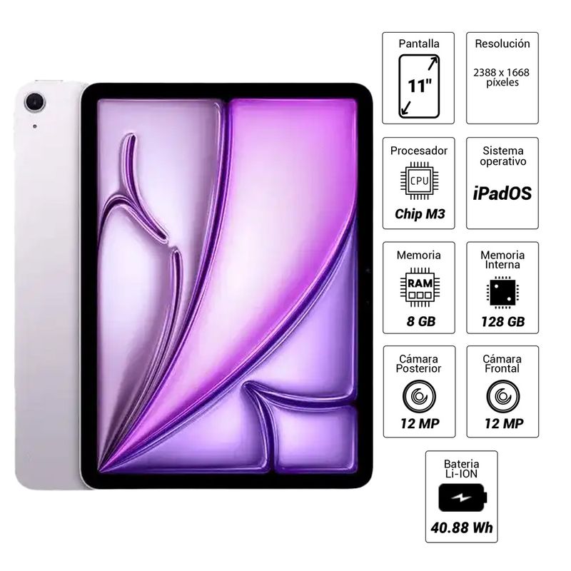 iPad Air 11" Chip M3 128GB purple