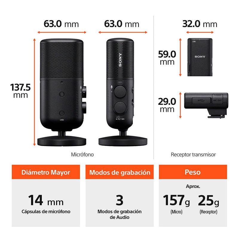 Micrófono inalámbrico Sony ECM-S1 para cámara