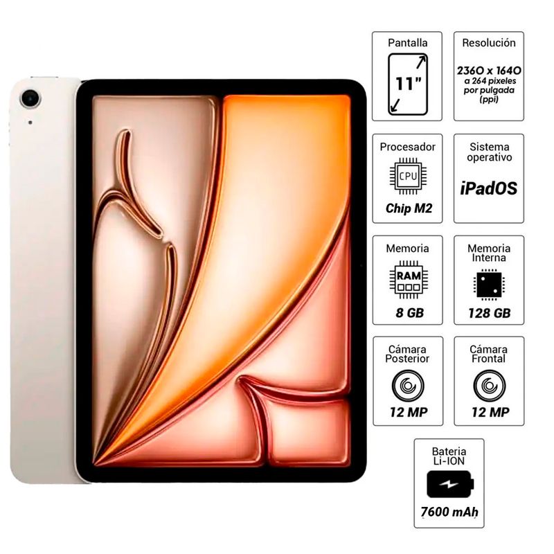 iPad Air 11'' 128GB M2 starlight + Apple Pencil USB-C