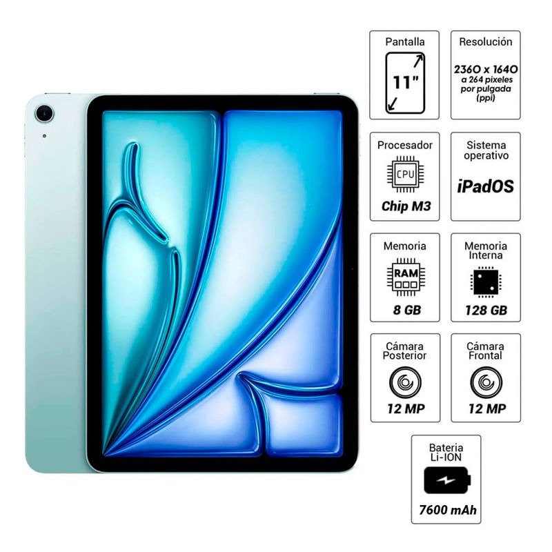 iPad Air 11" M3 128GB Apple Pencil Pro blue