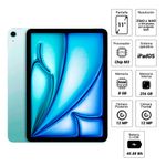 iPad Air pantalla 11" M3 128GB Blue con funda