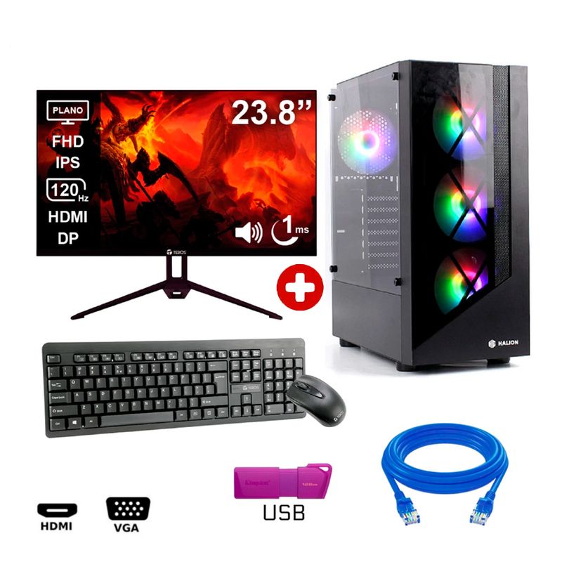PC Intel Core i5 16GB 256GB SSD con monitor 23.8"