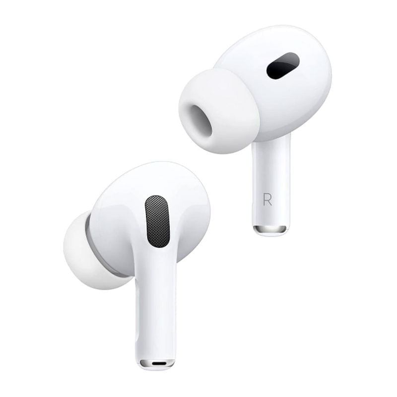 Auriculares Apple AirPods Pro 2da Gen con cancelación de ruido, resistente al agua IPX4, blanco, lateral