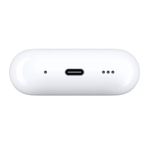 Auriculares Apple AirPods Pro 2da Gen con cancelación de ruido, resistente al agua IPX4, blanco, vista inferior del estuche de carga