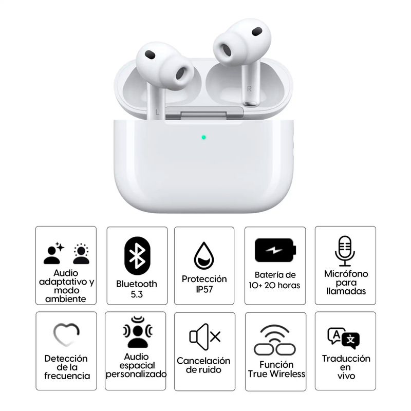 AirPods-Pro-3-cancelacion-de-ruido-inalambricos-Blanco