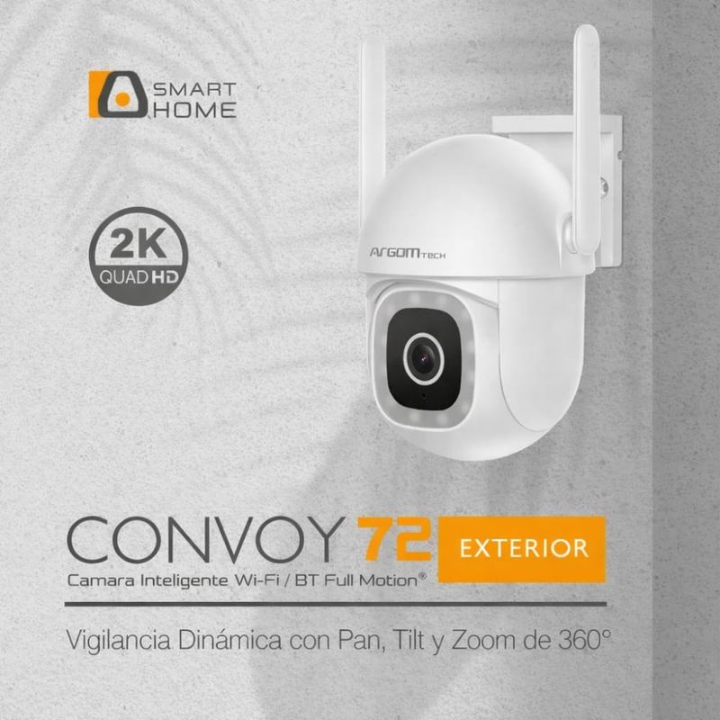 Cámara WiFi Convoy 72 PTZ 2K interior y exterior