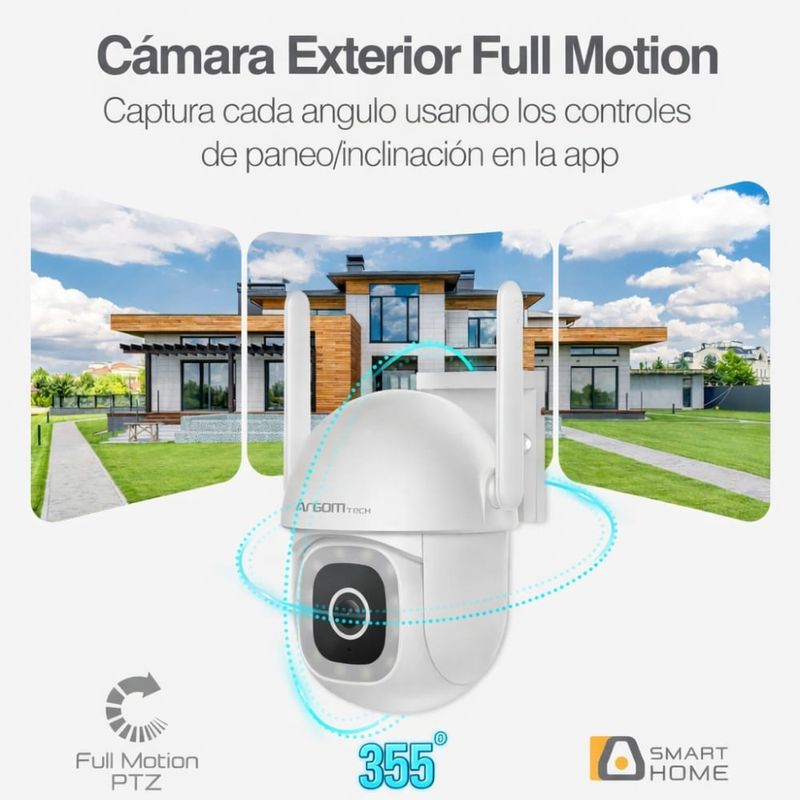 Cámara WiFi Convoy 72 PTZ 2K interior y exterior