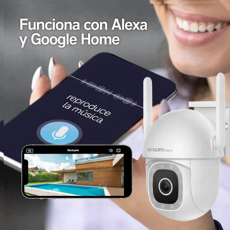 Cámara WiFi Convoy 72 PTZ 2K interior y exterior