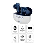 Audífonos Nautica T680 Bluetooth ANC 30h Blanco
