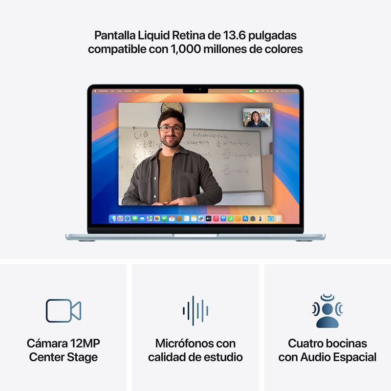 Laptop Apple MacBook Air M4 pantalla 13.6", 18 h batería