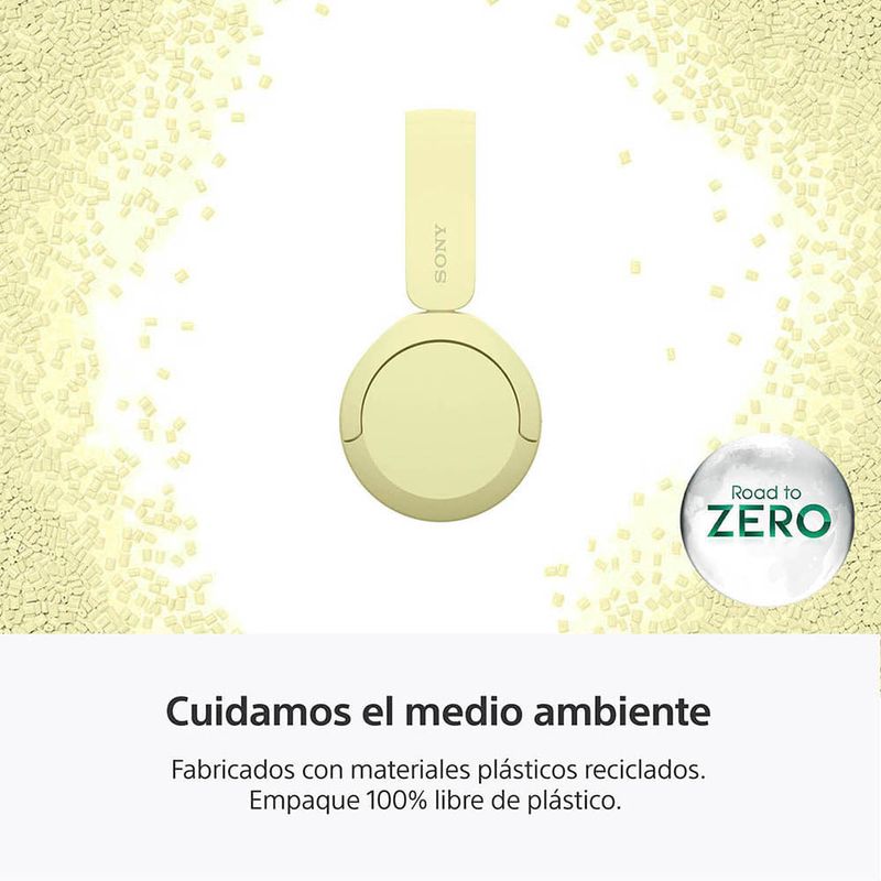 Audífonos Sony WH-CH520 Bluetooth On Ear amarillo especificaciones