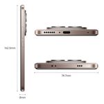 Celular Xiaomi Redmi Note 15 Pro gris titanio vista lateral perfil delgado