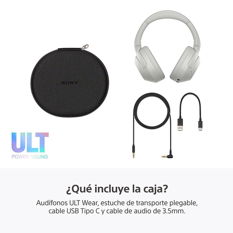Audífonos Sony ULT Wear WH-ULT900N con Bluetooth blanco especificaciones