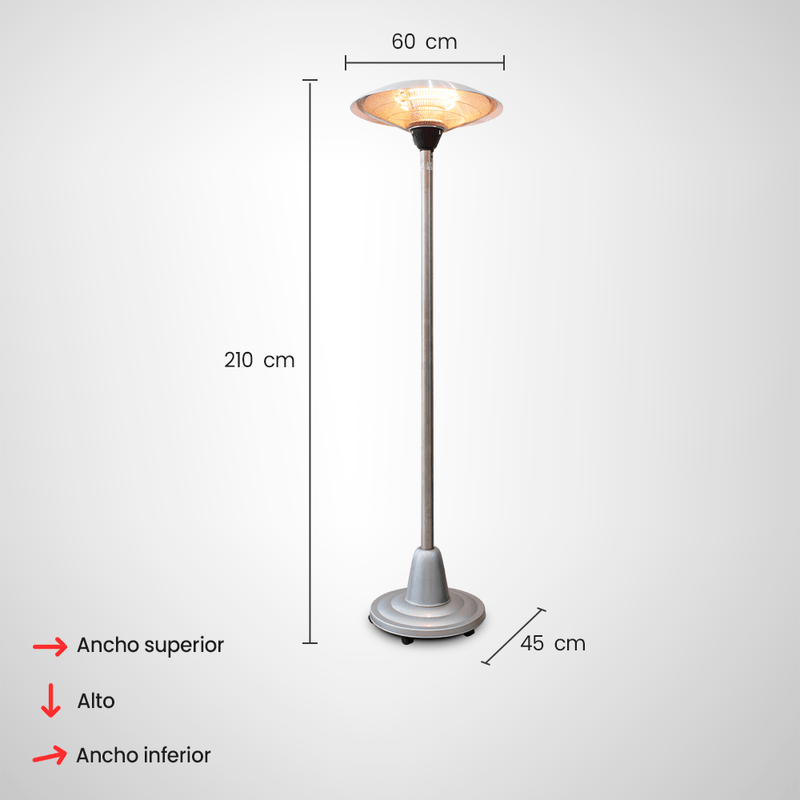Estufa eléctrica decorativa Alfano PHH3000BS