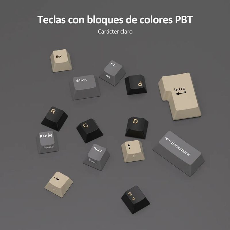 Teclado mecánico Royal Kludge R75 RGB Brown 75%