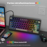Teclado mecánico Royal Kludge R75 RGB Brown 75%