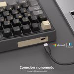 Teclado mecánico Royal Kludge R75 RGB Brown 75%