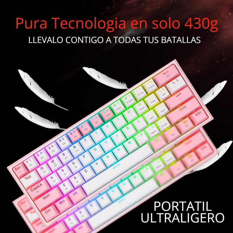 Teclado mecánico Redragon FIZZ PRO K616 60%
