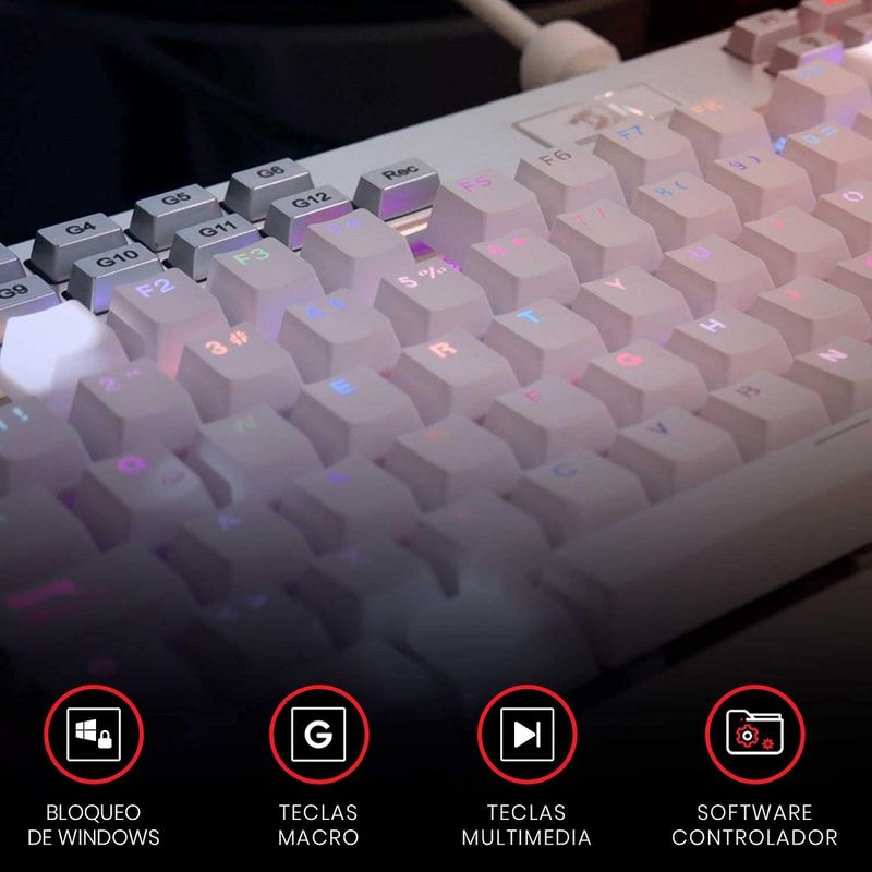 Teclado mecánico Redragon Horus K618 RGB