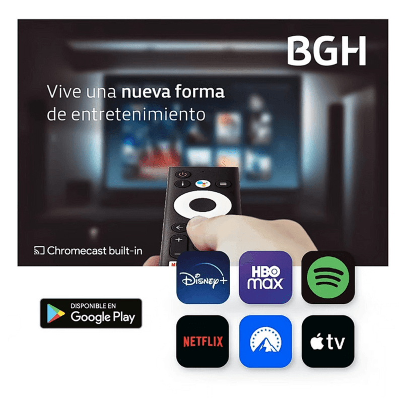 Smart TV BGH pantalla 50” 4K UHD LED Android TV B5024UK6AIP