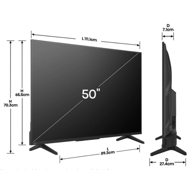 Smart TV Hisense pantalla 50” Full HD LED VIDAA 50A4NV
