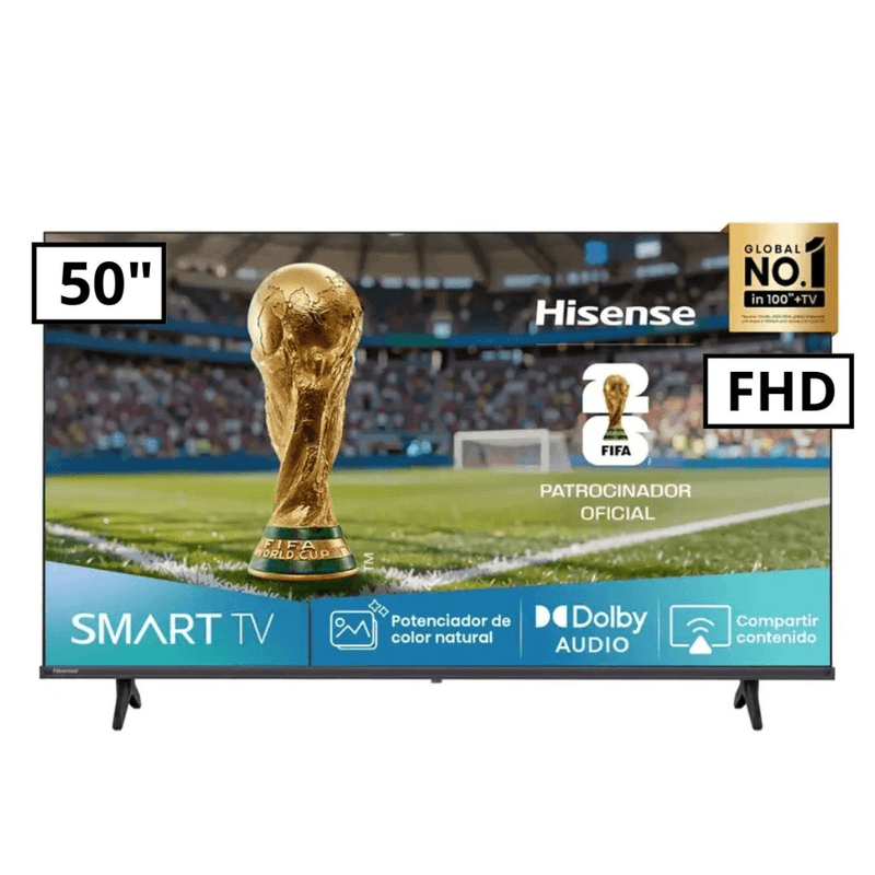 Smart TV Hisense pantalla 50” Full HD LED VIDAA 50A4NV