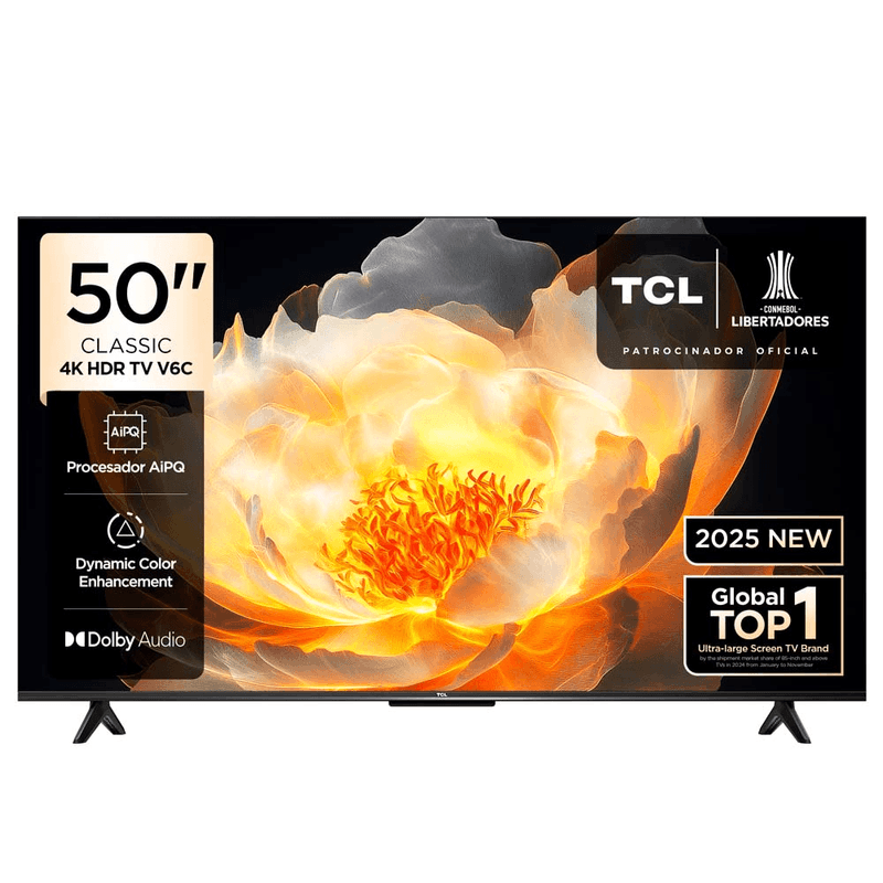 Smart TV TCL pantalla 50” 4K UHD Google TV 50V6C