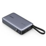 Power Bank Xiaomi Redmi 20000mAh Negro Frontal-oblicuo con correa de transporte