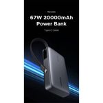 Power Bank Xiaomi Redmi 20000mAh 18W carga rápida Negro Especificaciones potencia de salida de 67W