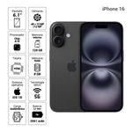 iPhone 16 5G 256GB negro