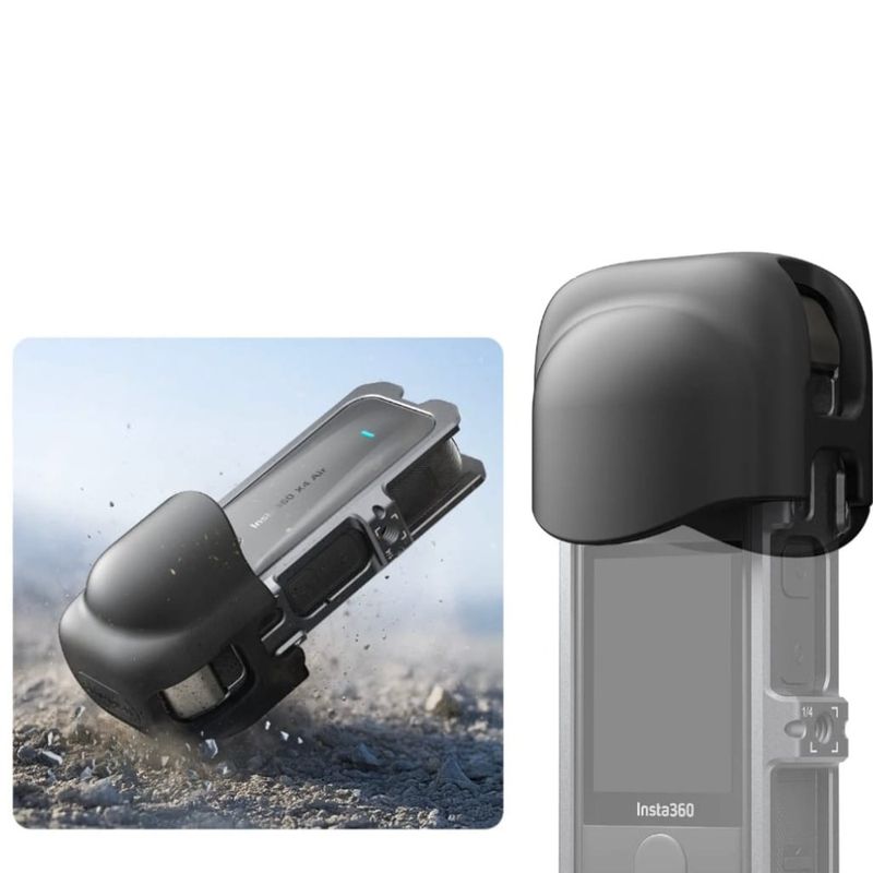 Carcasa aluminio Insta360 X4 Air con protector lentes negro