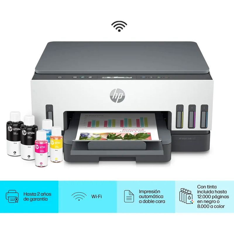 Impresora multifuncional HP Smart Tank 720 Wi-Fi gris
